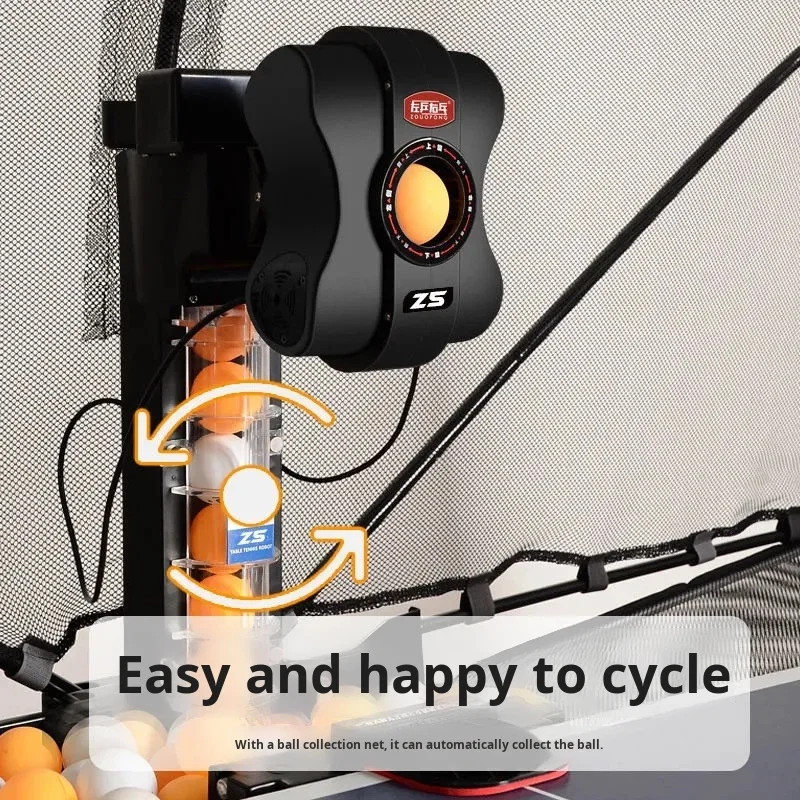 STLF Z5 Home Table Tennis Trainer Automatic Ball Machine Single Player Sparring Launcher Outdoor Simple Desktop Companion Plasti