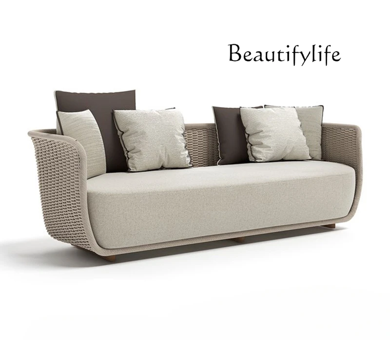 

Outdoor rattan leisure sofa villa outdoor terrace courtyard sofa