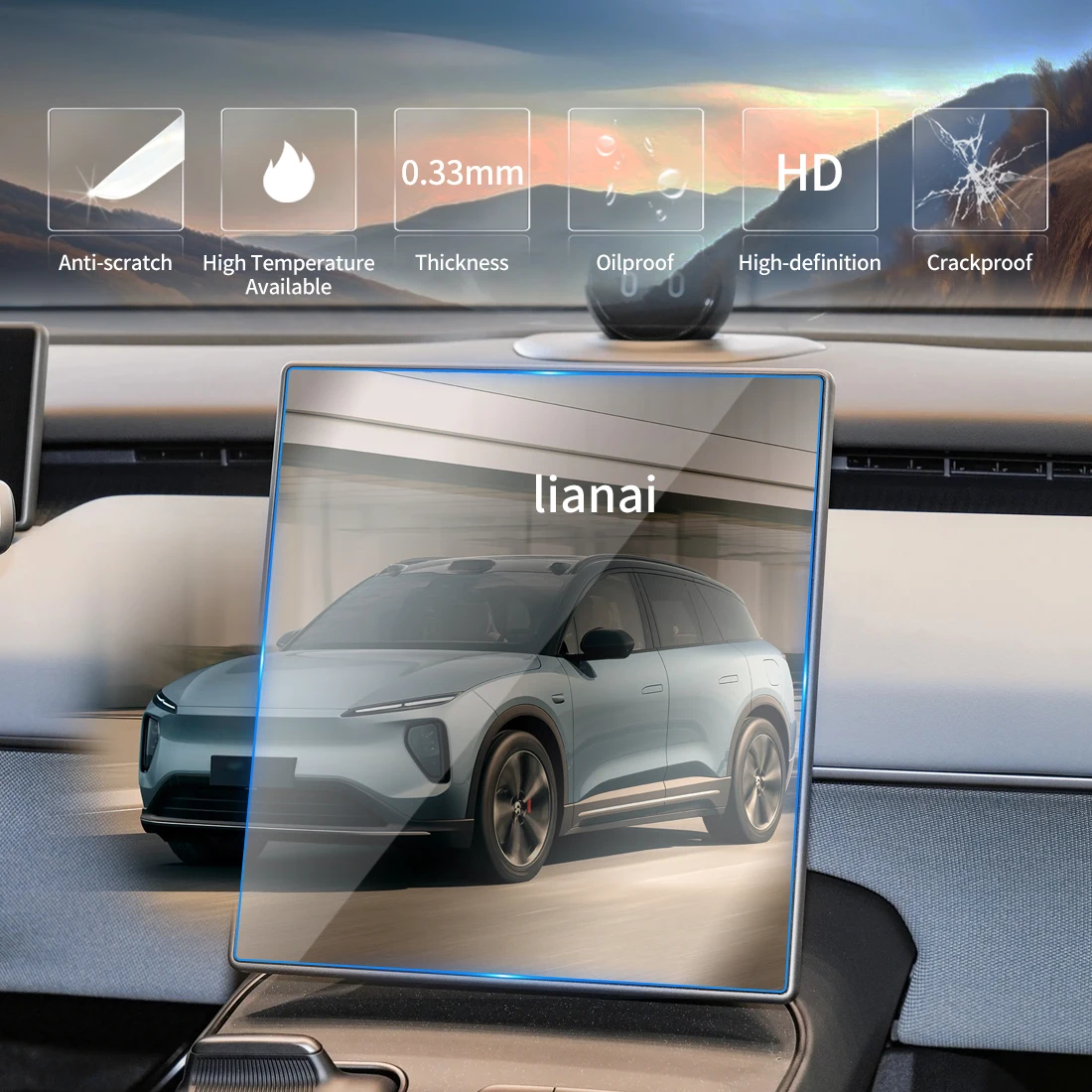 Screen Protector for 2026 Nio El8 HD Tempered Glass GPS display Video Navigator Car Stickers Vehicle Accessories supplies