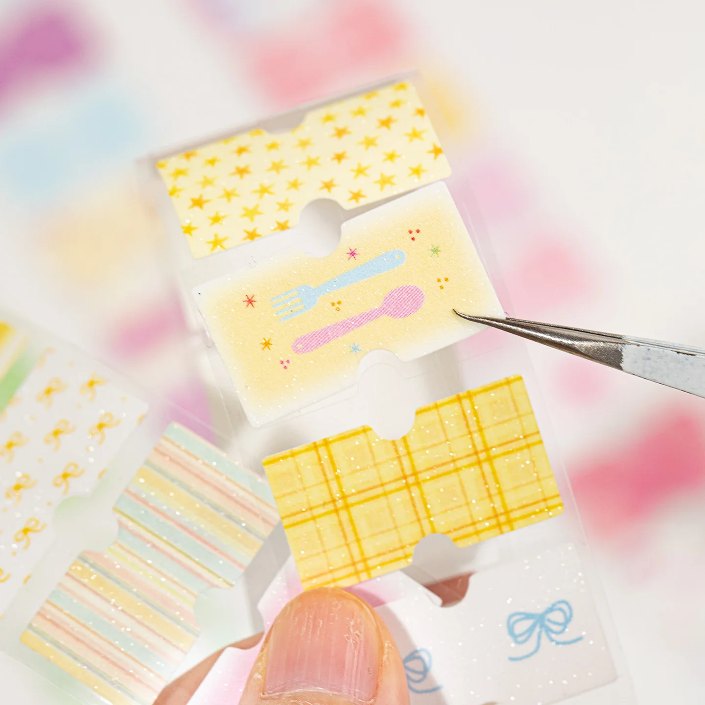 JIAMEI 30mm * 2m Dream Formula Series Kawaii Flash Sand Die Cutting Tape Decor Journal Supplies Aesthetics Stationery - view 5