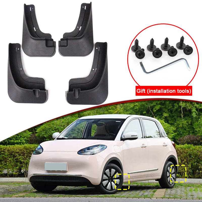 

Car Styling For WULING BinguoEV 2023 2024 ABS Car Mud Flaps Splash Guard Mudguards MudFlaps Front Rear Fender Auto Accessories