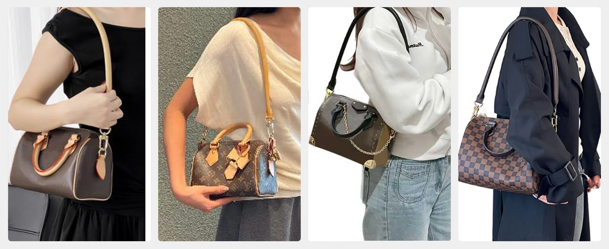 Cowhide Leather Bag Strap For Speedy Handbag Wide Match Precision Stitching Shoulder Strap Modification Bag Accessories