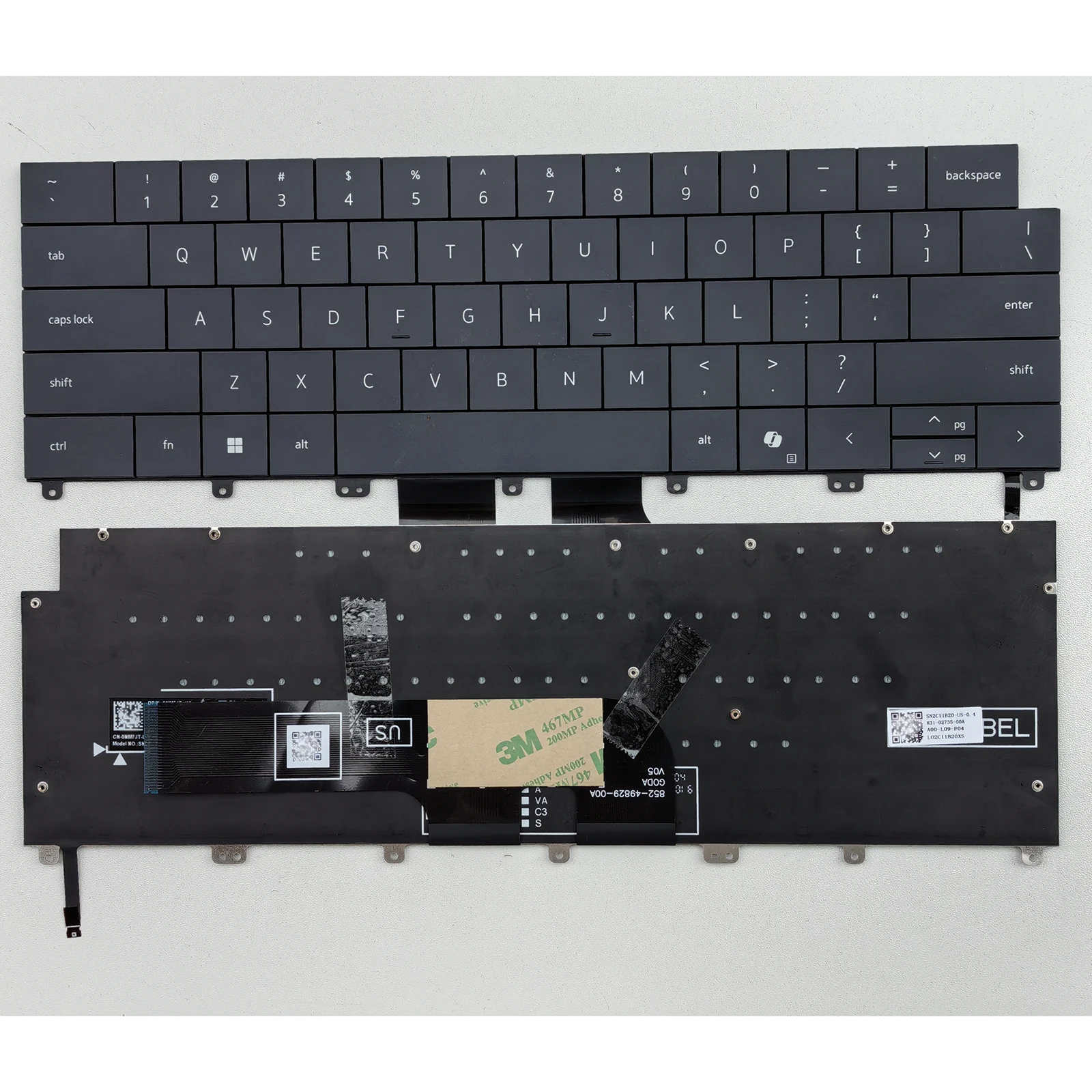 Laptop Keyboard for Dell 9640/XPS16 9640 AI US Backlit Gray