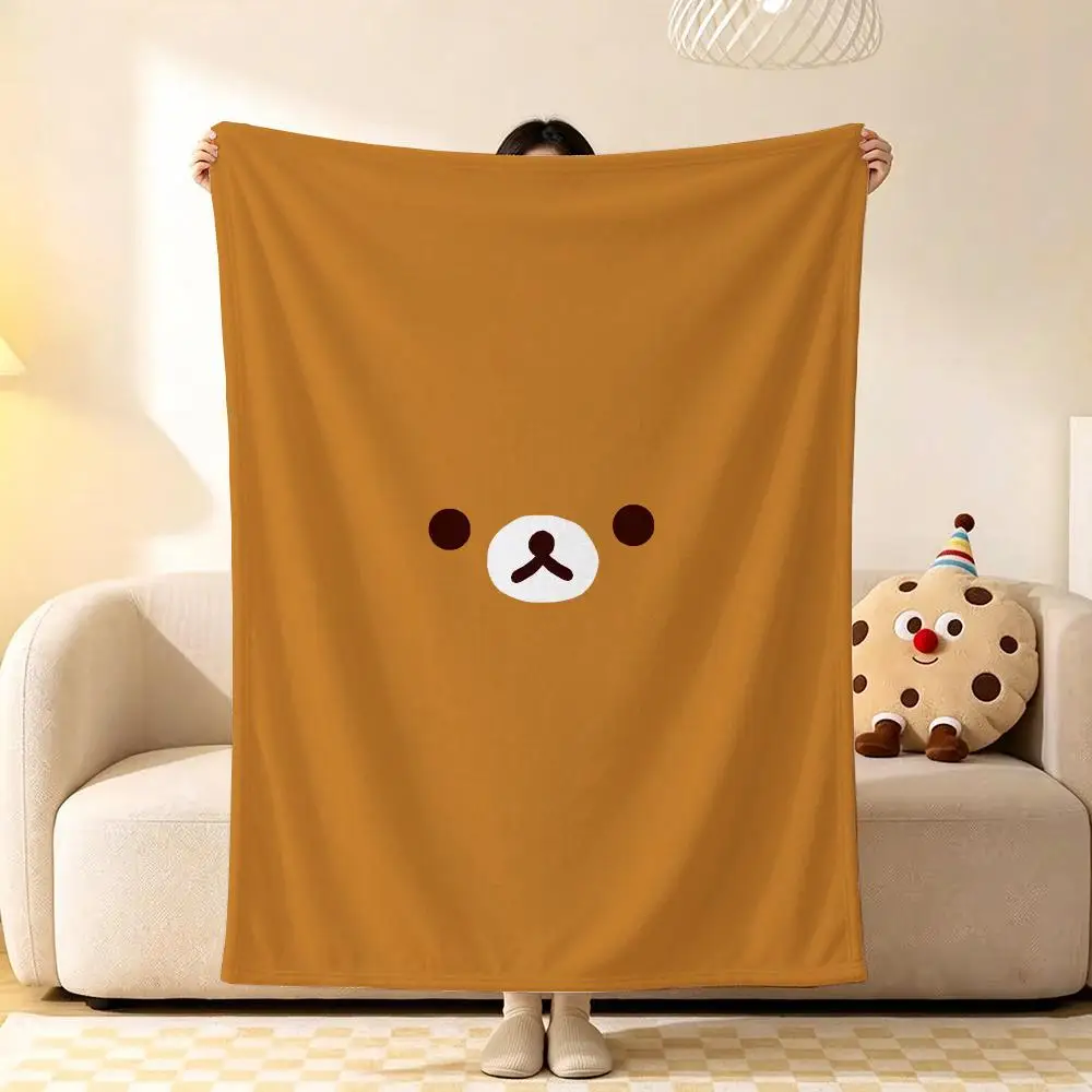 R-RilakkumaES Throw Bedding Home Decoration For Kids Adults Warm Flannel Soft Comfortable Home Bed