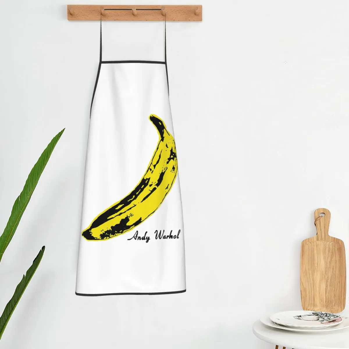 Andy Warhol Sunset Cat Cattle Banana Aprons Chef Cooking Baking Tablier Bib Kitchen Cleaning Pinafore for Women Men Gardening