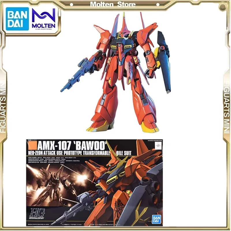 

Genuine BANDAI GUNDAM Assembly Model HG HGUC 015 1/144 AMX-107 BAWOO Action Figure Models Kids Toy Collect Ornaments