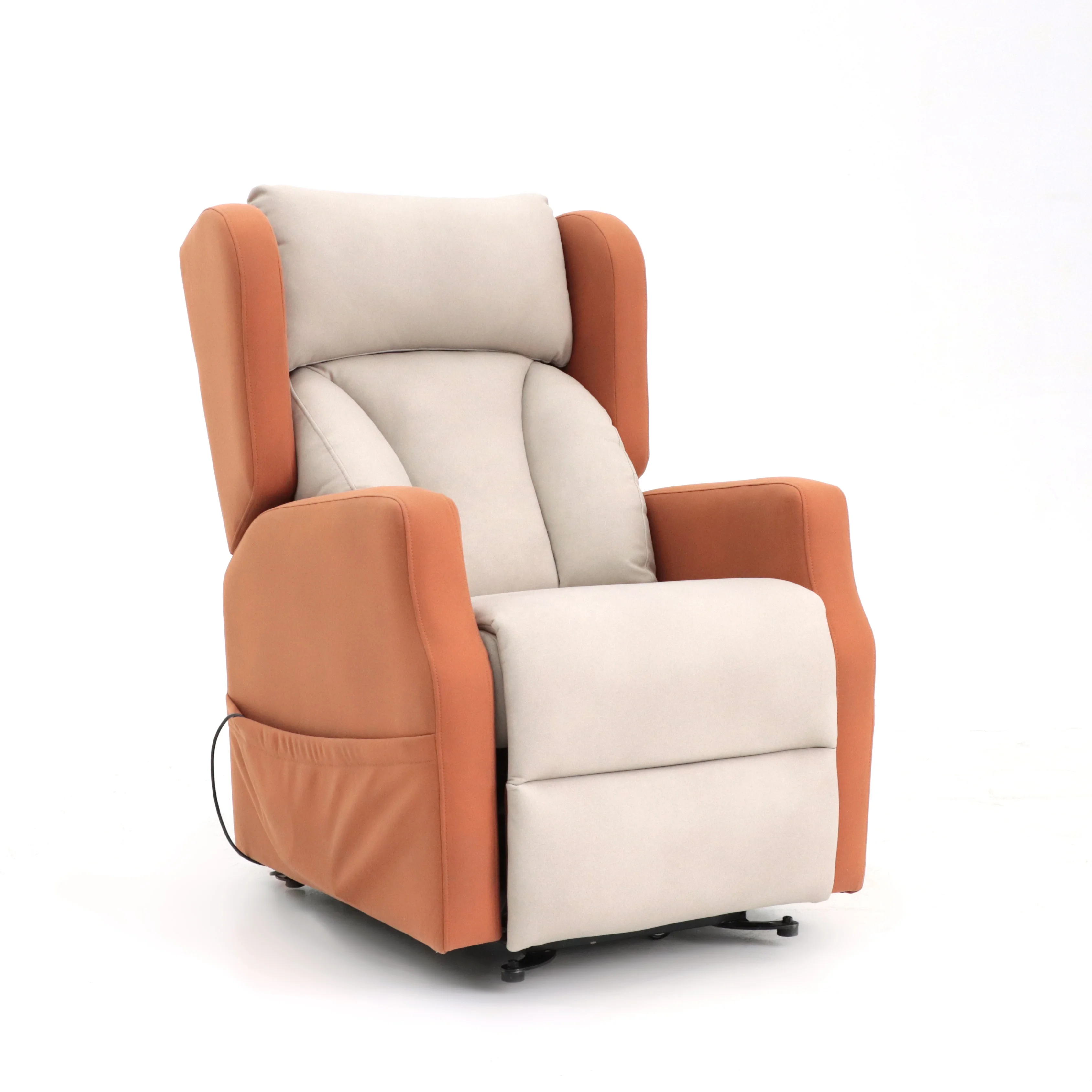 GEEKSOFA Foldable Tech Fabric Power Lift Chair With Roller System For Elderly Persons Bedroom & Apartment Use