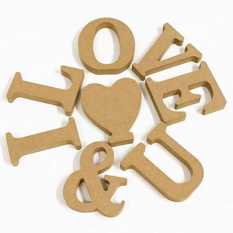 Wood Wooden Letters White Alphabet Wedding Birthday Party DIY Free Standing Name Party Home Decor New Year Design Wood Alphabets