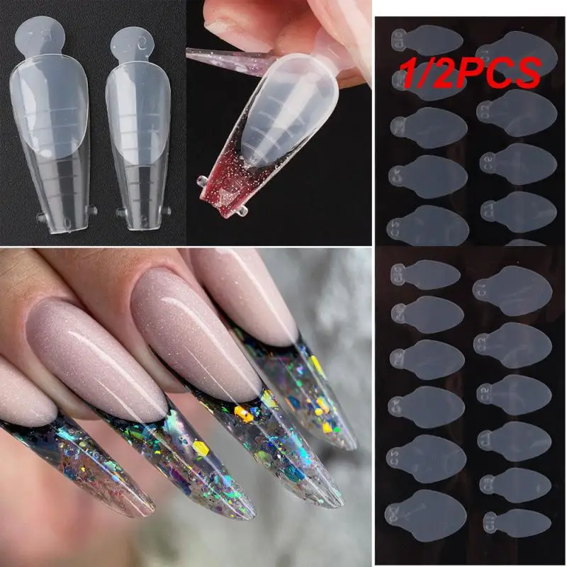 1/2PCS Nail Tool Save Time Light Weight Nail Extension Film Nail Art Nail Mold Manicure Tools High Quality Extension Sticker