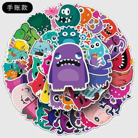 50pc Little Monster Series Cartoon Cute Graffiti Stickers Suitcase Laptop Guitar Skateboard Personalized Decoration Stickers