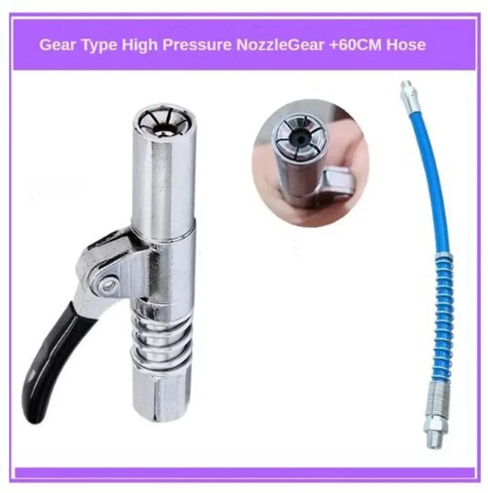 New Grease Coupler Heavy-Duty Quick Release Grease Gun Coupler NPTI/8 10000PSI Two Press Easy to Push Accessories