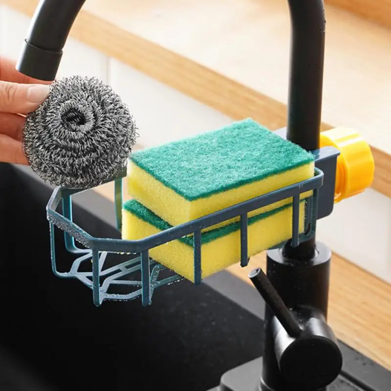 New Kitchen Sink Space Drain Rack Sponge Storage Faucet Storage Holder Soap Drainer Shelf Basket Organizer Kitchen Accessories