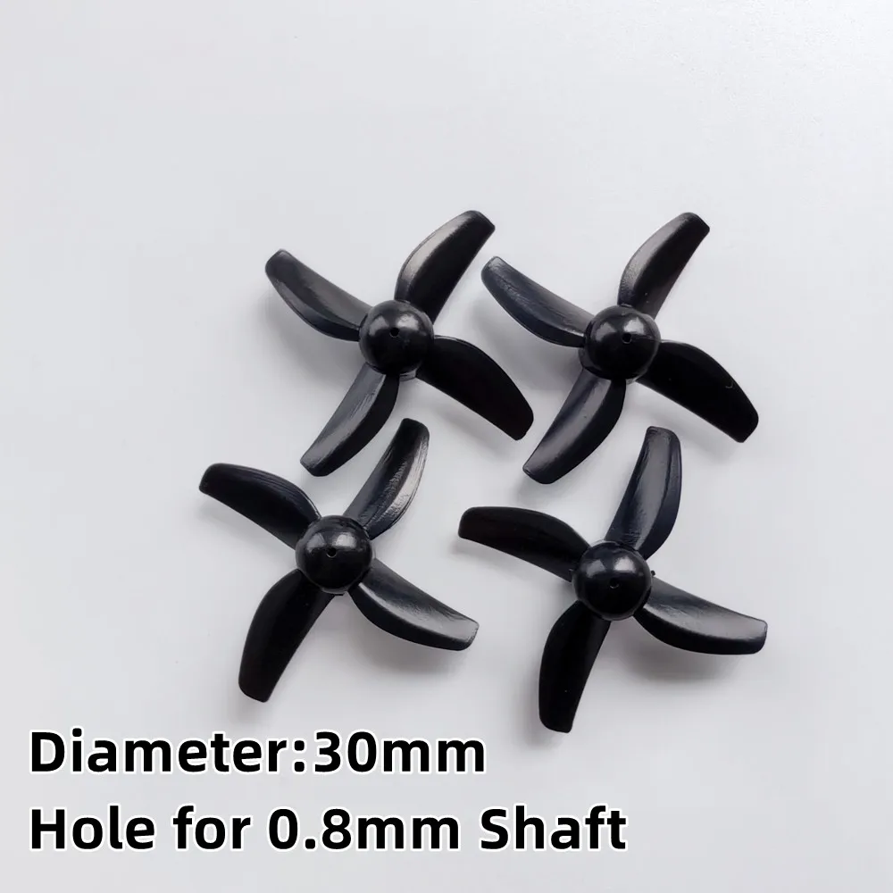 4PCS=2A+2B 3cm 30mm 0.75mm CX-10 CX-10A V676 Q4h111 WQ100 Propellers Main Blades Rc spare Parts Mini Quadcopter