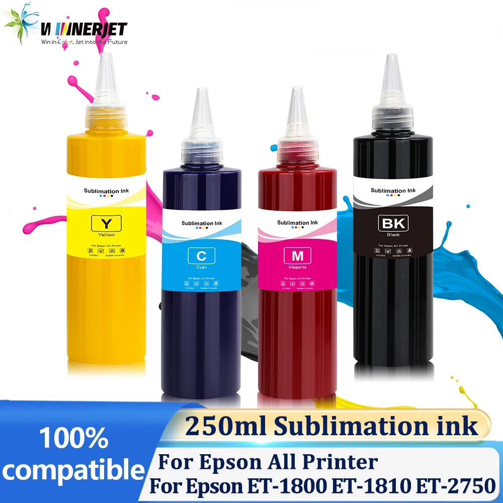 

Winnerjet 250ml Sublimation Ink For Epson All Printer XP-3155 WF-3800 WF-4800 SC-F100 F170 F570 ET-14000 ET-14100 ET-15000