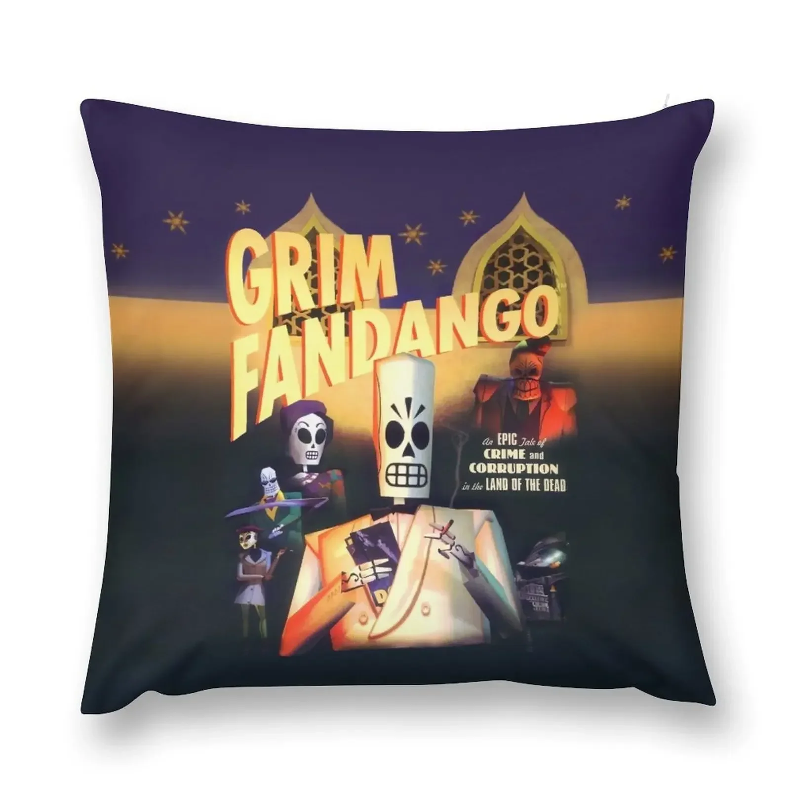 Grim Fandango (High Contrast) Throw Pillow Christmas Pillowcase ornamental pillows for living room Sofa Cushions Covers pillow