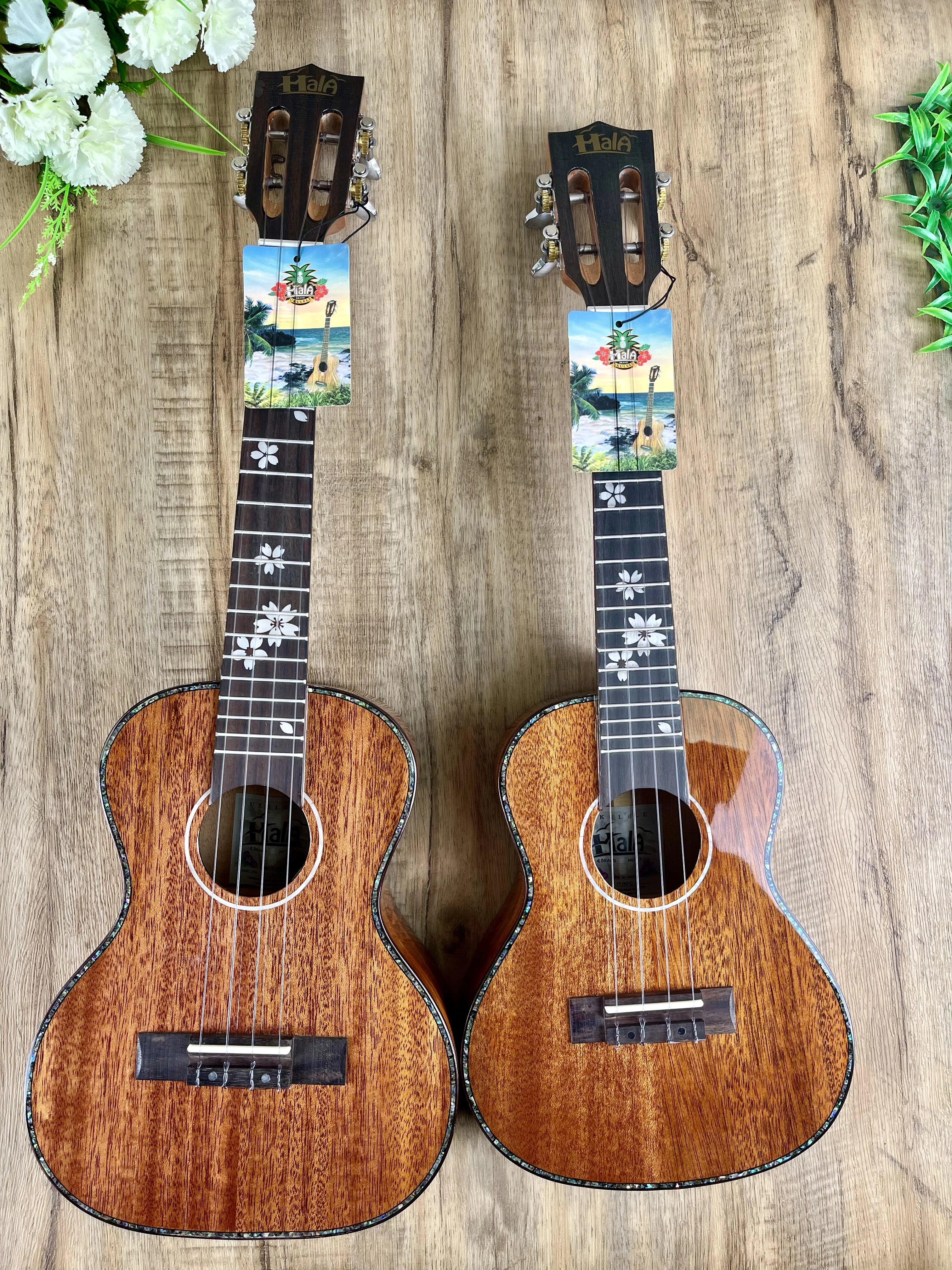Full Single Board Bright 23-inch 26-inch Peach Blossom Core Ukulele, Four-string Small Guitar Can Be Played By Beginners