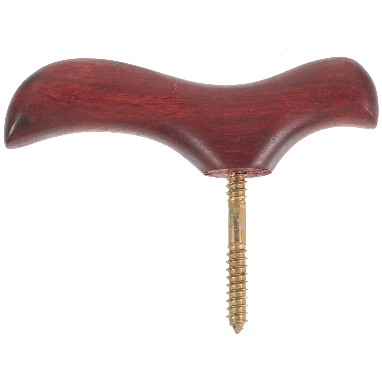 Solid Wood Cane Handle Handmade Polished Ergonomic Replacement Knob Carved Dragon African Walking Stick for Men