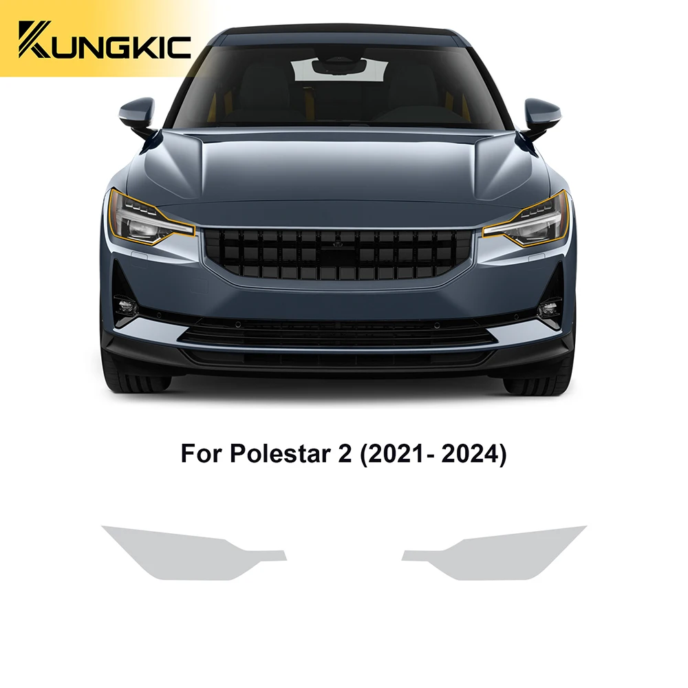 TPU for For POLESTAR 2 2021 2022 2023 2024 Car Headlight Protective Film Anti-scratch Film Transparent Stickers Accessories