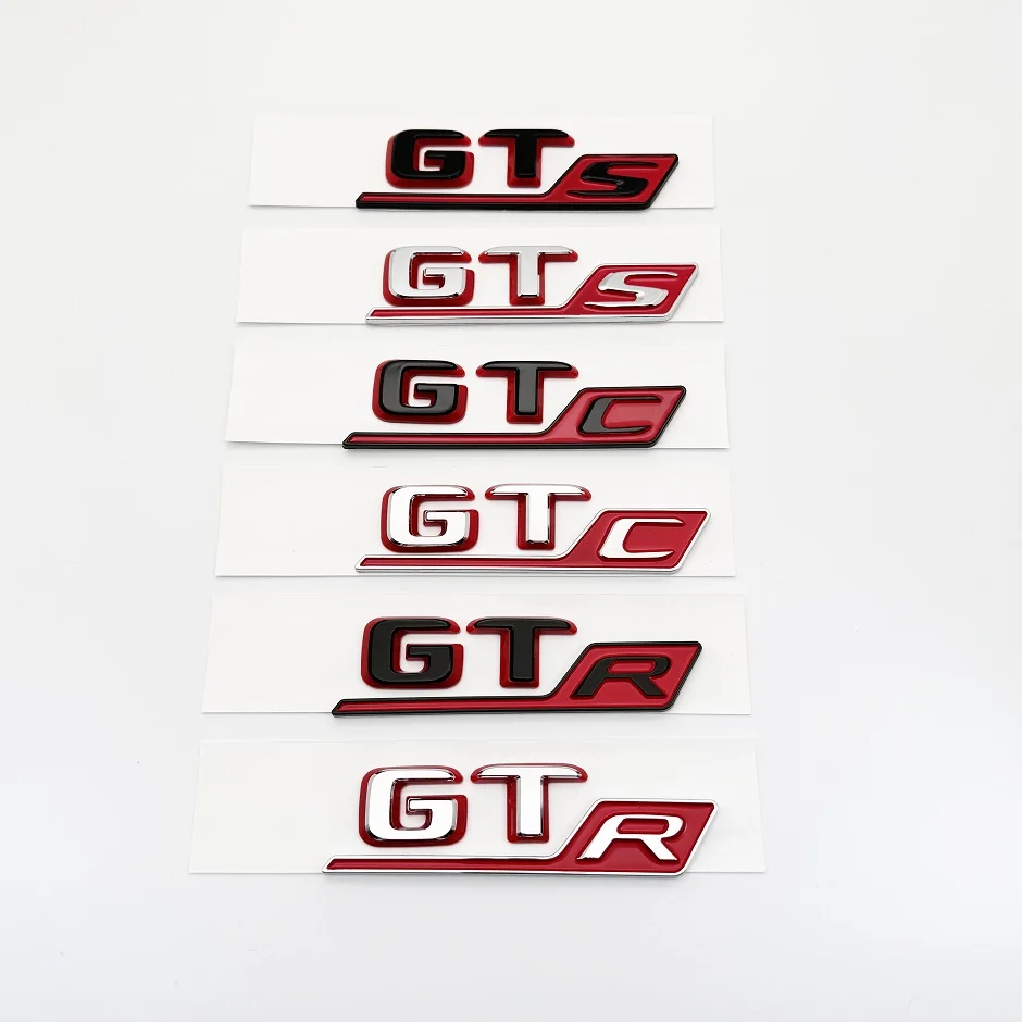 New style Two tone ABS Rear Trunk Decal Emblem Badge Sticker For Mercedes AMG GT R S C GTR GTS GTC C190 Car Accessories