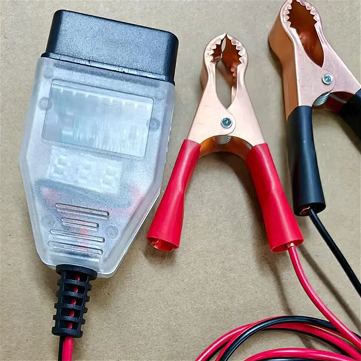 #02D Digital Display Car OBD2 Battery Replace ECU Connector Battery Saver,OBD2 Emergency Electrical Tool,(Plastic)