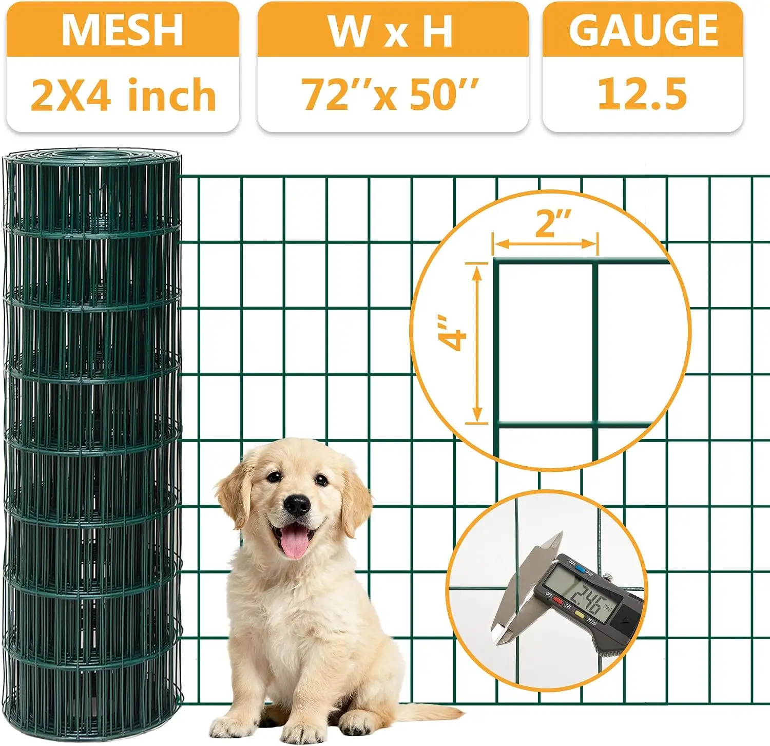Chicken Wire Poultry Fence Welded Mesh Border Yard Vegetable Dog 2/3/4/5/6 Ft Tall