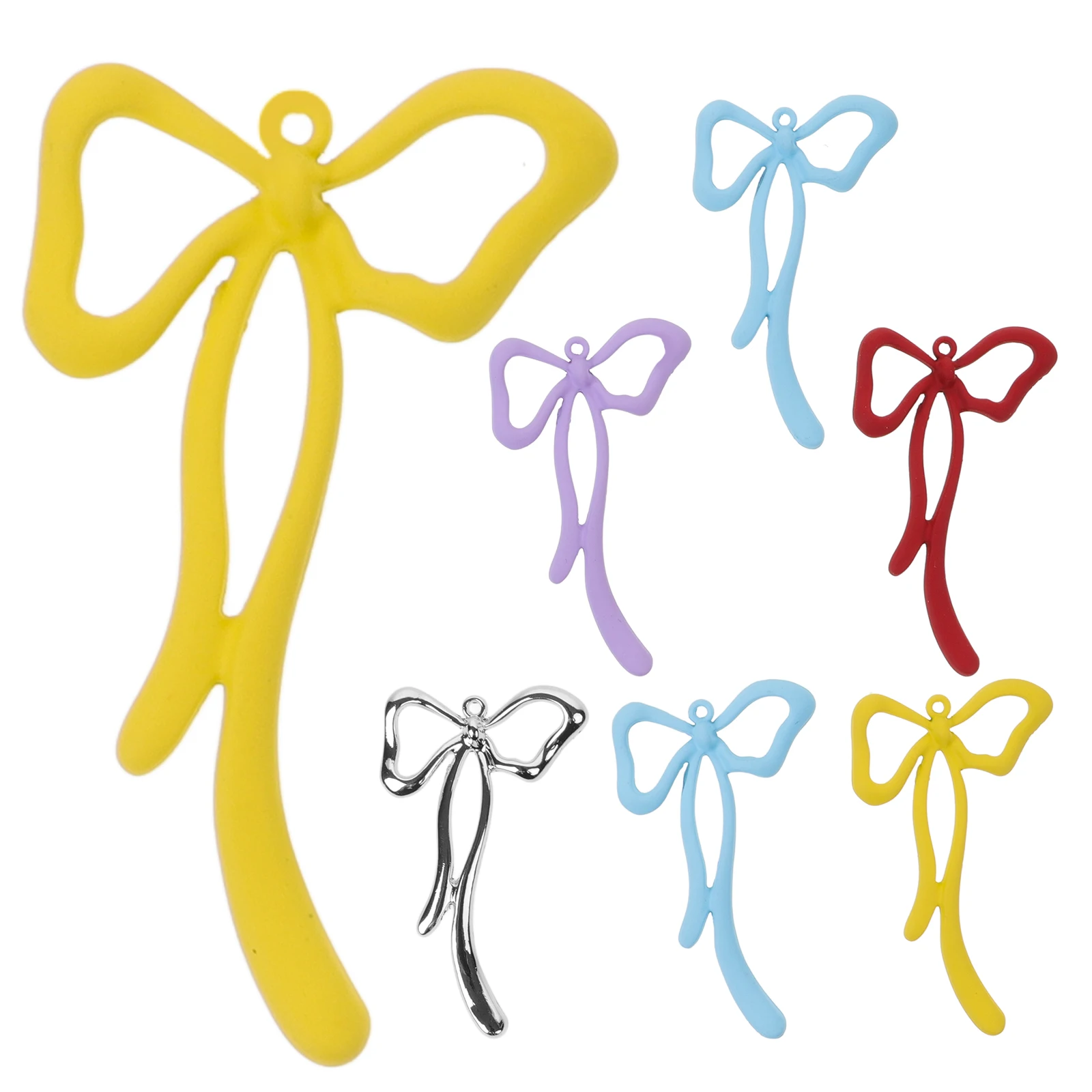 

7 Pcs Bracelet Bow Pendant Accessories Beads Charms Metal Bowknot for Jewelry Making