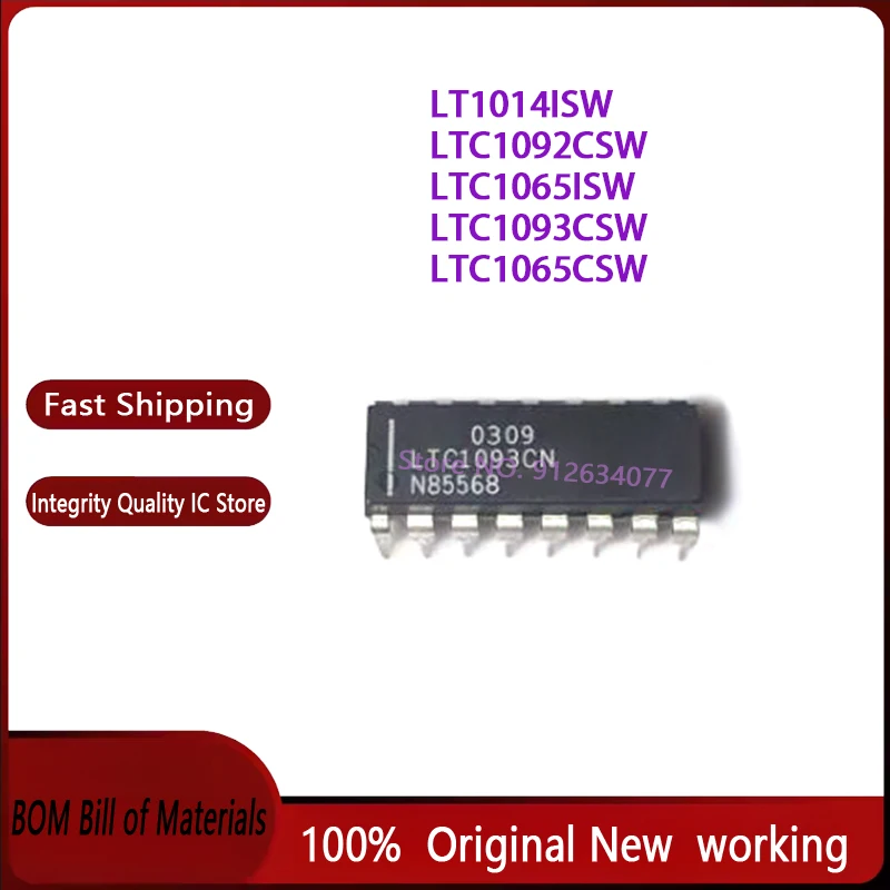 1 pçs/lote LTC1092CSW LTC1093CSW LTC1065CSW LTC1065ISW LT1014ISW SOP16 100% Brand New Original