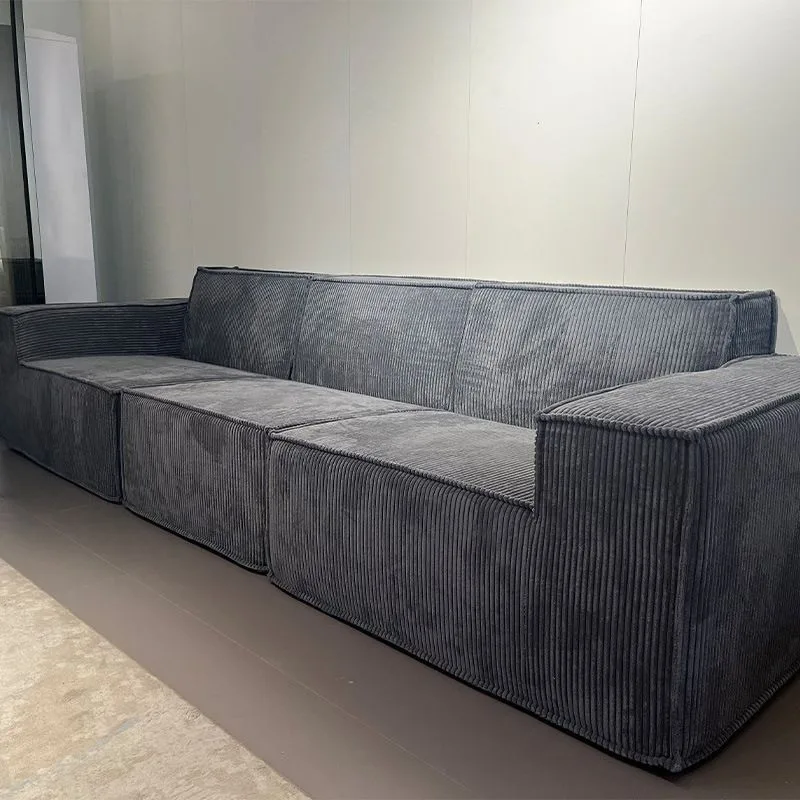 Vacuum compression sofa fabric sponge lazy combination module tofu block living room furniture
