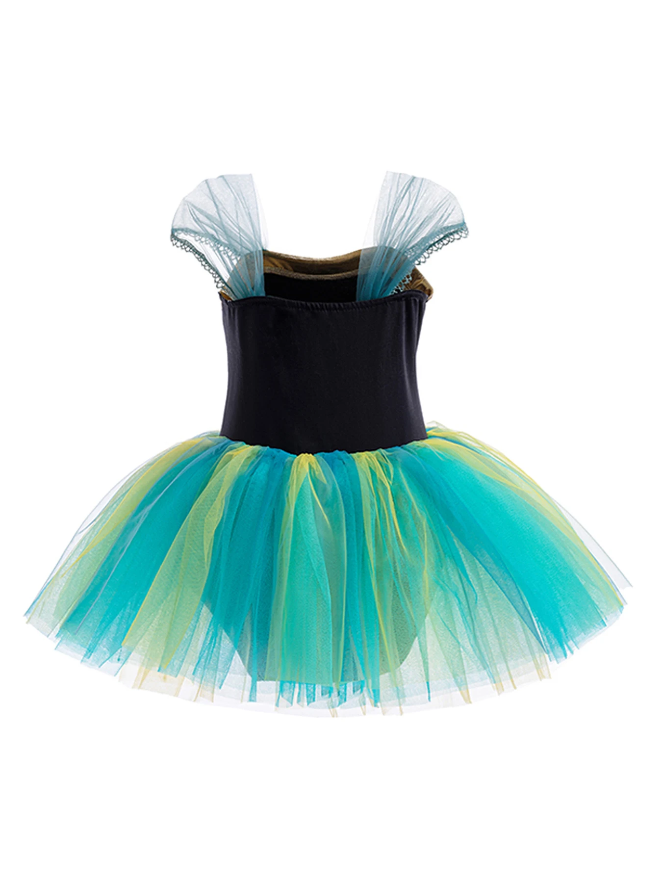 Princess Ballet Tutu Dress for Toddler Little Girls Ballerina Dance Costume Outfit Dancewear with Tulle Skirt, Yellow/Blue/Hot P