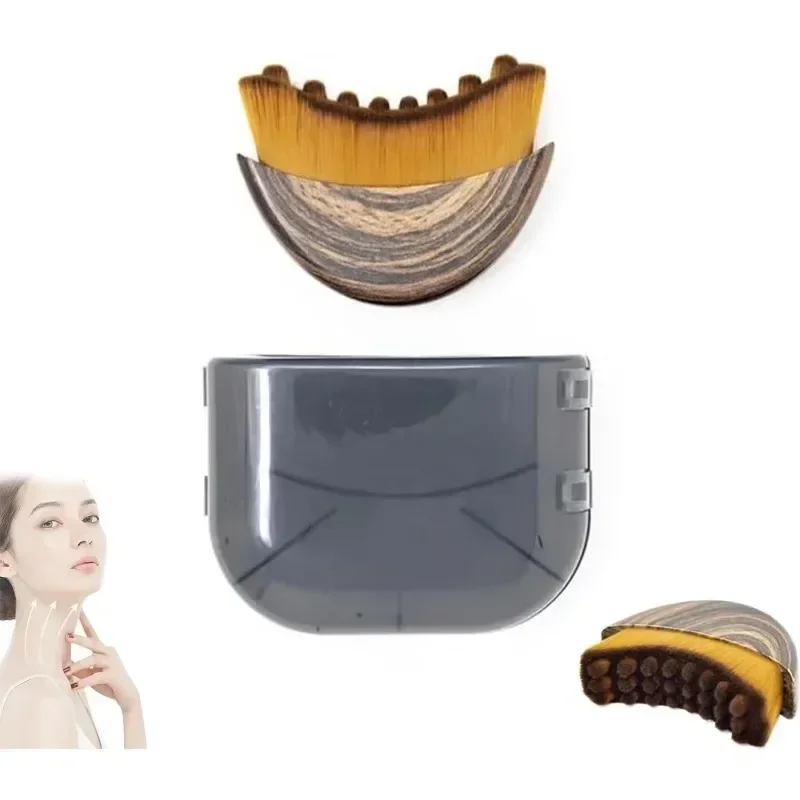 Brosse pour le visage un contorno linfático, brossage a sec, masajeador de drenaje linfático para le visage