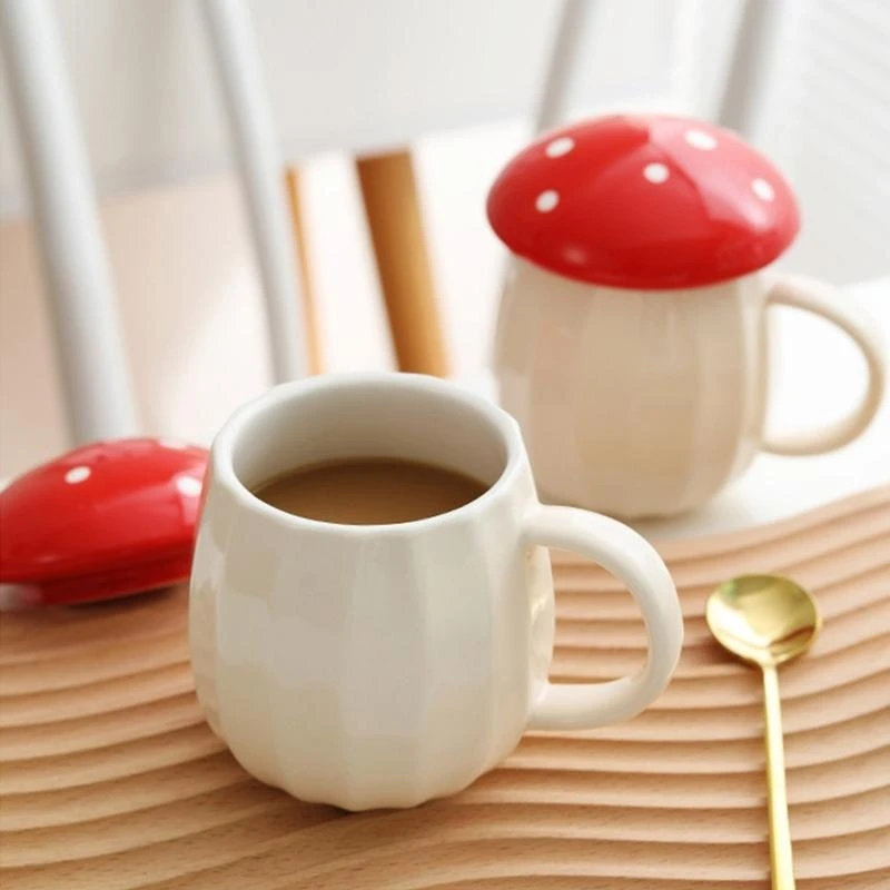 

Mushroom Mug Mushroom Cup Tea Cup with Ergonomic Handle Feel Comfortable Home Gift for Women Kids