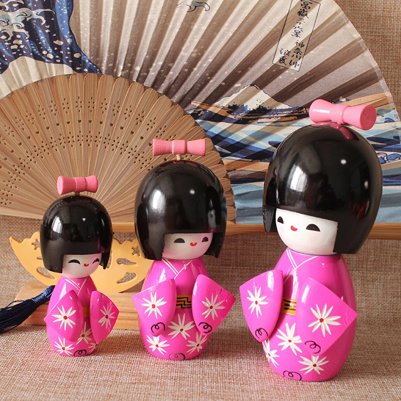 1Set Japanese Puppet Doll Kimono Sakura Cartoon Dolls Home Decoration Cuisine Sushi Restaurant Ornament Girl Cute Desktop Gift