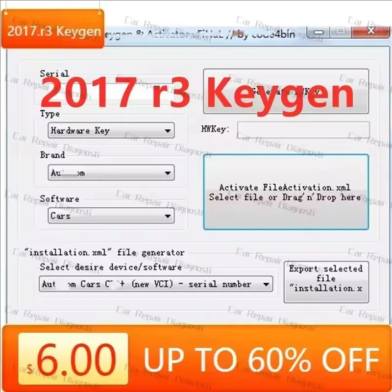 

ADS Hot Sale for Delphis 2017 R3 with Keygen forDS150E for Delphis Diagnostic Bluetooth VCI vd obd2 Scanner For Cars and Trucks