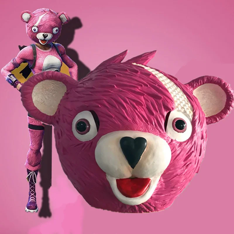 

Маска с головой животного Fortnite, маскарадный костюм на Хэллоуин, реквизит, забавная латексная маска, игровая периферия, кавайные головные уборы, товары для вечеринок