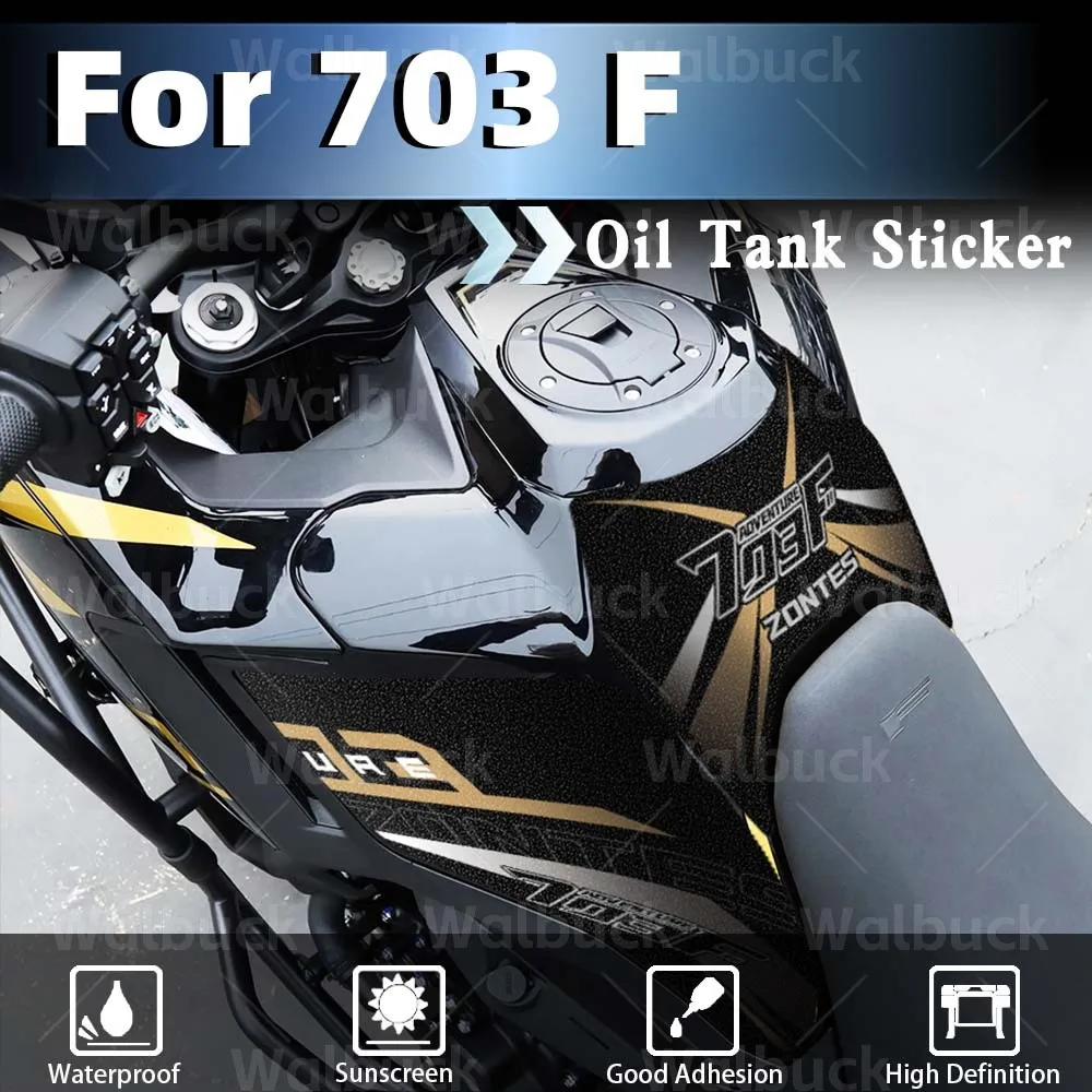 

Motorcycle Protection Tank Pad Frosted Sticker For ZONTES 703F 2024 ZT703F F703 703 F Adventure Anti-Scratch Decals Kit