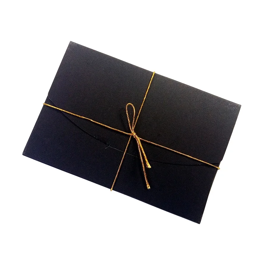 10 Pcs/lot 16x10.5x0.5cm Blank DIY Envelop Black White Kraft Paper Envelope Postcards Greeting Card Cover Photo Packaging Boxes