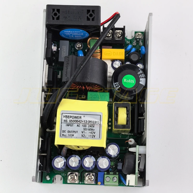 PSU Power Supply HOSENG PFC Power Board LY500W High Power 500W 12V/42V Switch Power Board for Stage  Moving Spot Light Work