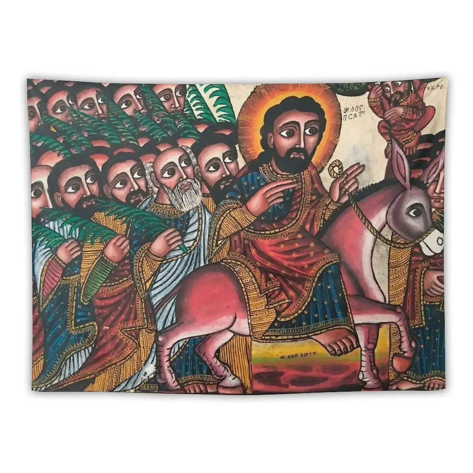 

Hosanna | Ethiopian Icon of the Entry into Jerusalem Tapestry Cute Decor Decoration For Rooms Tapestry