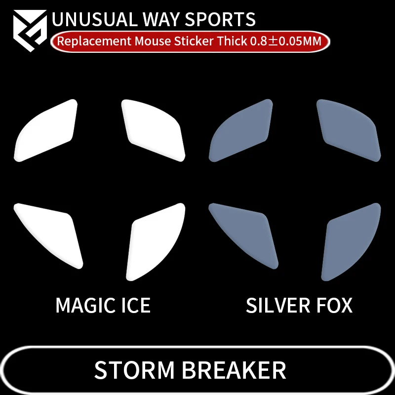 UnusualWaySports Mouse Skates Feet Pwnage Stormbreaker Cambered Surface PTFE Anti Collapse Magic Ice Pink Black Silver Fox