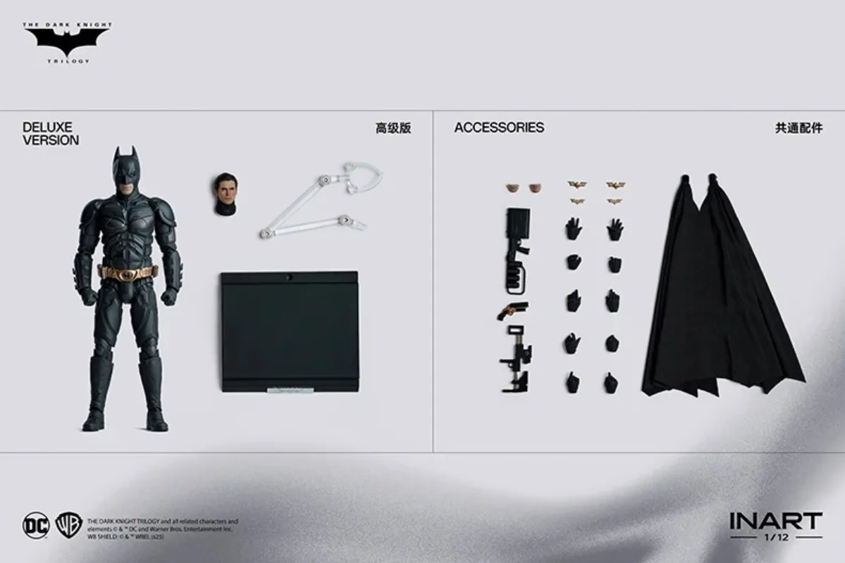 

Spot Sale【In Stock】INART Studio Batman The Dark Knight Trilogy 1/12 Bat Man Figure Mol Collection Toy Giftin Stock