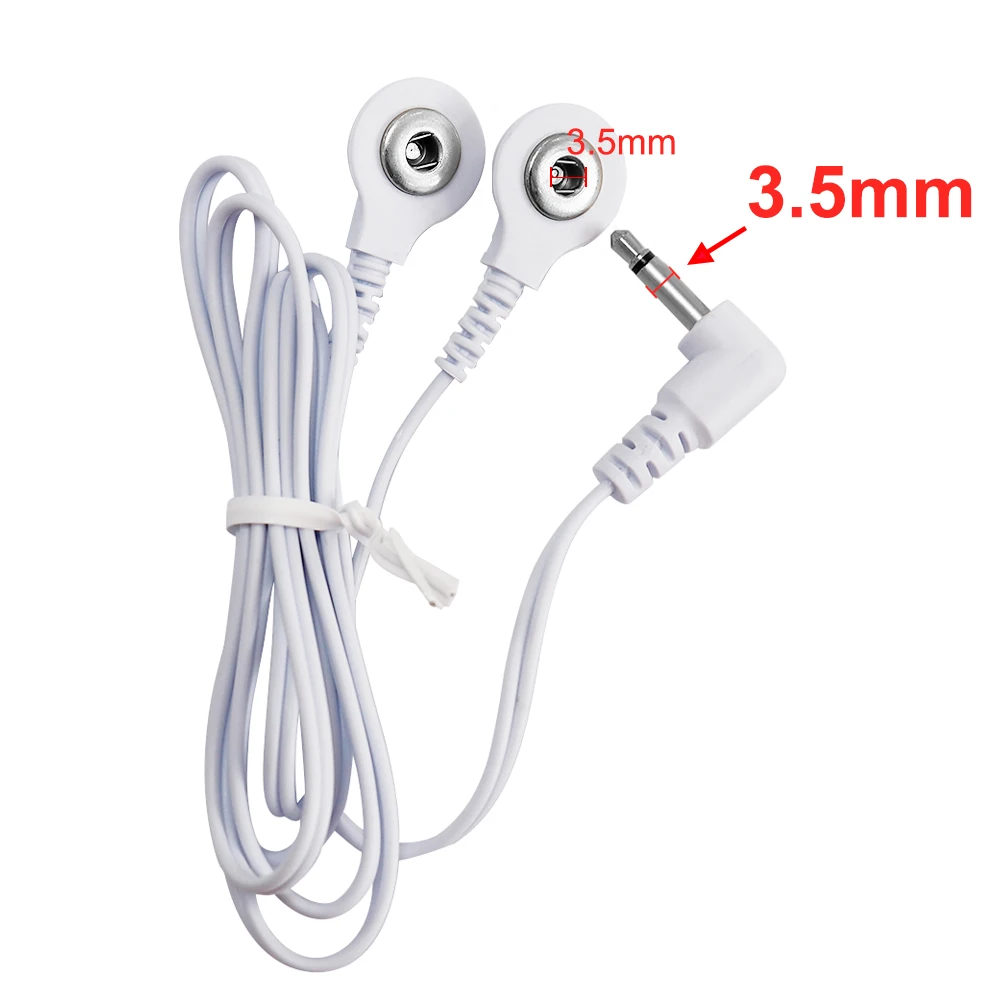 2 Way+4-Way Electrode Wire Button Cable For EMS Muscle Stimulator Electrode Pads TENS Unit Massage Machine Lead Wires Cables