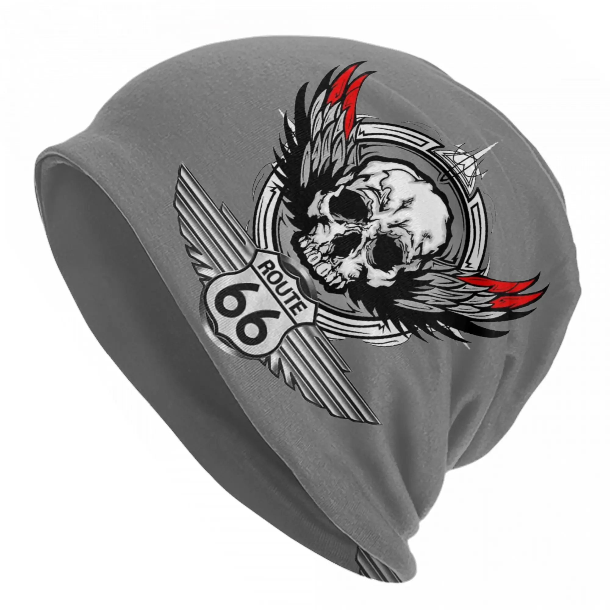 

Мотоциклетные шапки-бини в стиле Highway US Bonnet Hats Fashion Street The Route 66 Skullies Beanies, теплые универсальные шапки двойного назначения унисекс