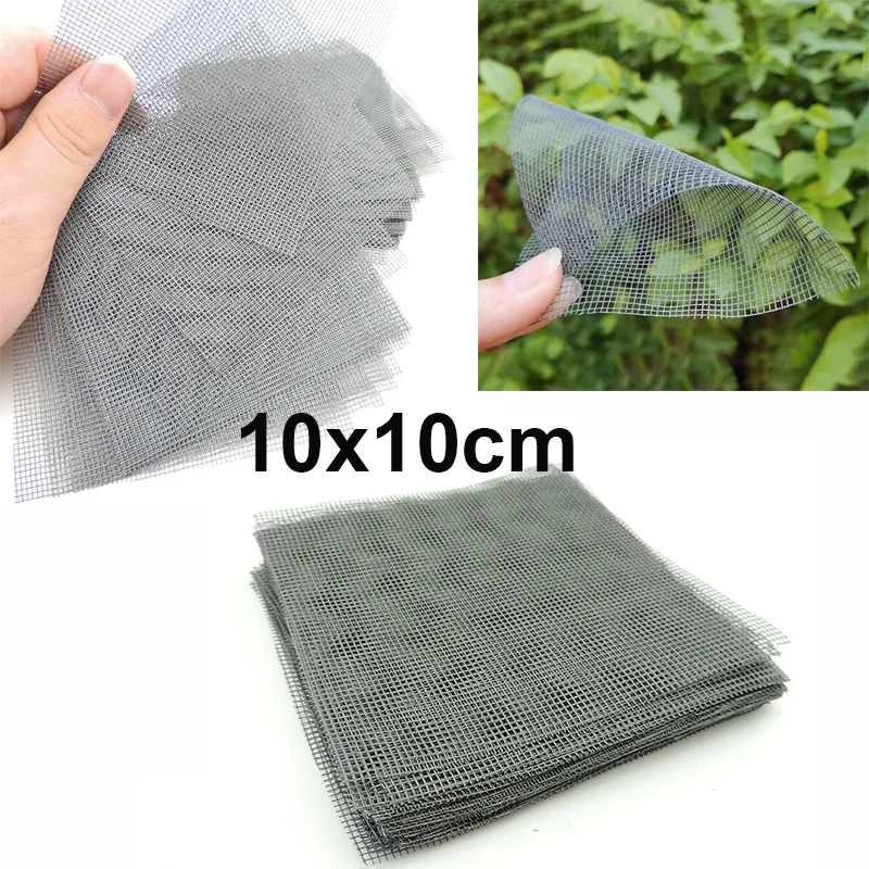 plastic 10cm Flower Pot Mesh Pad Bottom Grid Mat Plant Drainage Screens round Portable for Bonsai Anti Corrosion Gasket