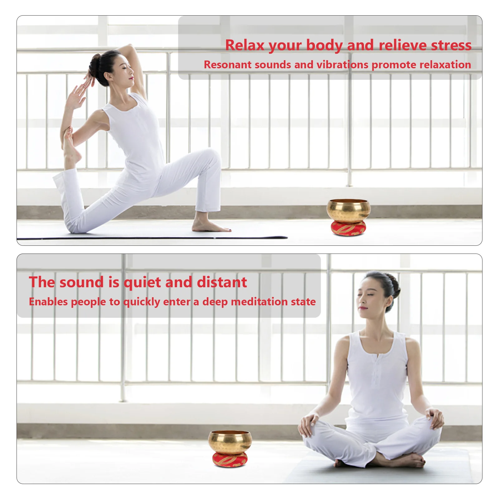 

1Set Tibetan Singing Bowl Copper Meditation Sound Bowl Buddha Therapy for Stress Relief Relaxation Buddha Temple Decor