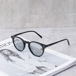 Gregory Peck Sunglasses Women Acetate Round Polarized Vintage Driving Glasses Designer Men Sunglasses  Size45 O Malley
