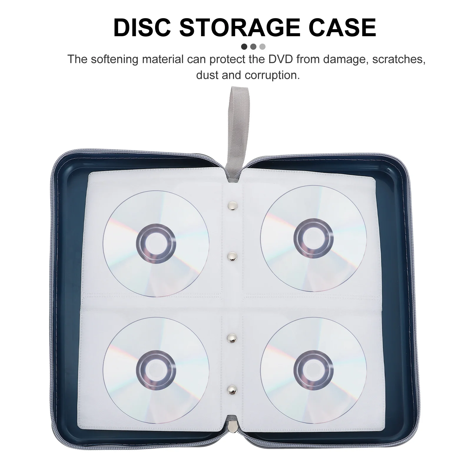 

Disc Storage Case 80-Slot Fine Craftsmanship Scratch Proof Soft Material Cd Holder Cd Storage Case Dvd Organizer