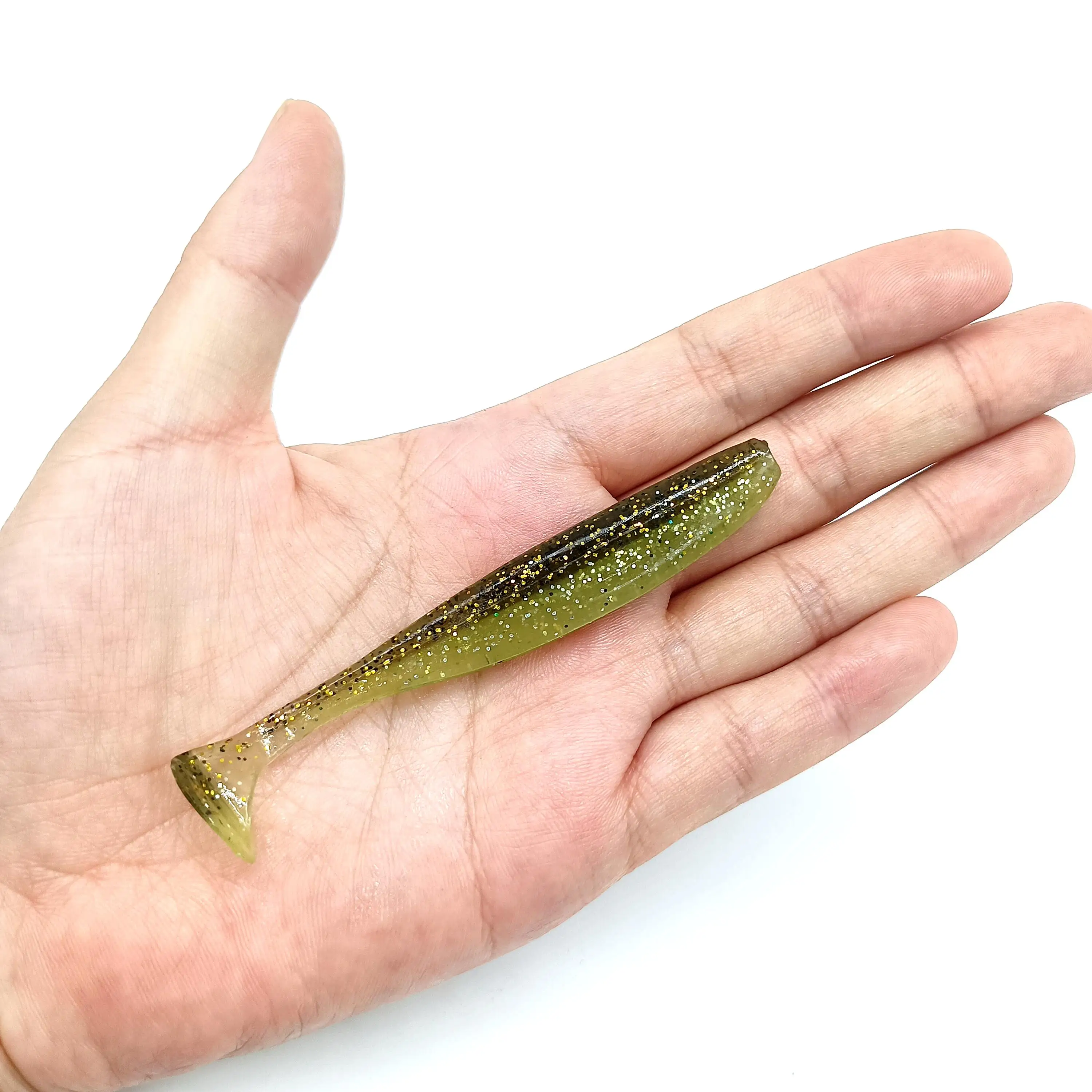 DUODUOYU 5PCS Shad Wurm Weichen Köder 4,2g/90mm T Schwanz Jigging Wobbler Künstliche Silikon Swimbait Bass hecht Angelgerät – Detail 9