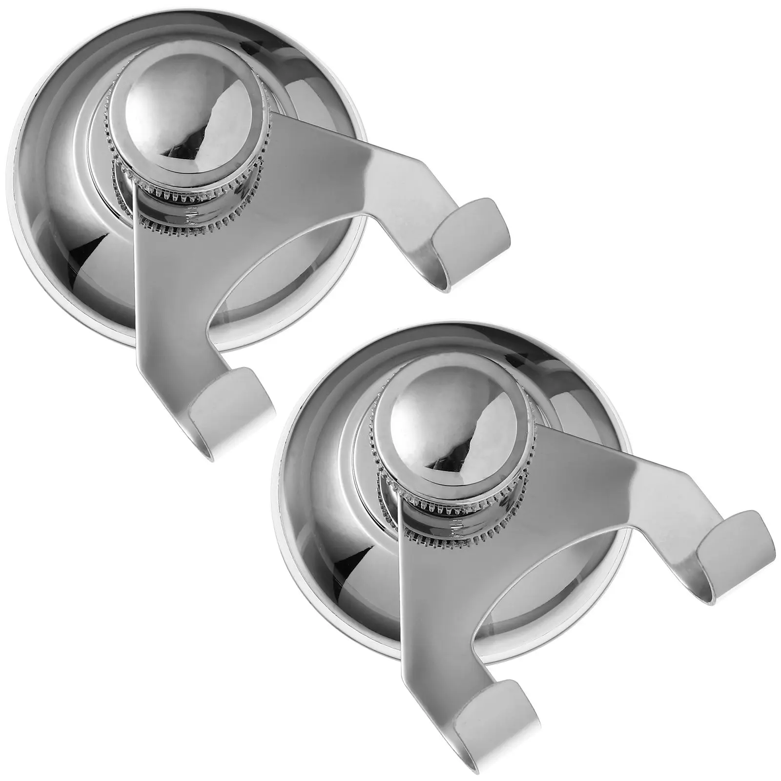 

2Pcs Suction Cup Hooks Stainless Steel Heavy Duty Adhesive Wall Hangers for Kitchen Bathroom Punch Free Easy