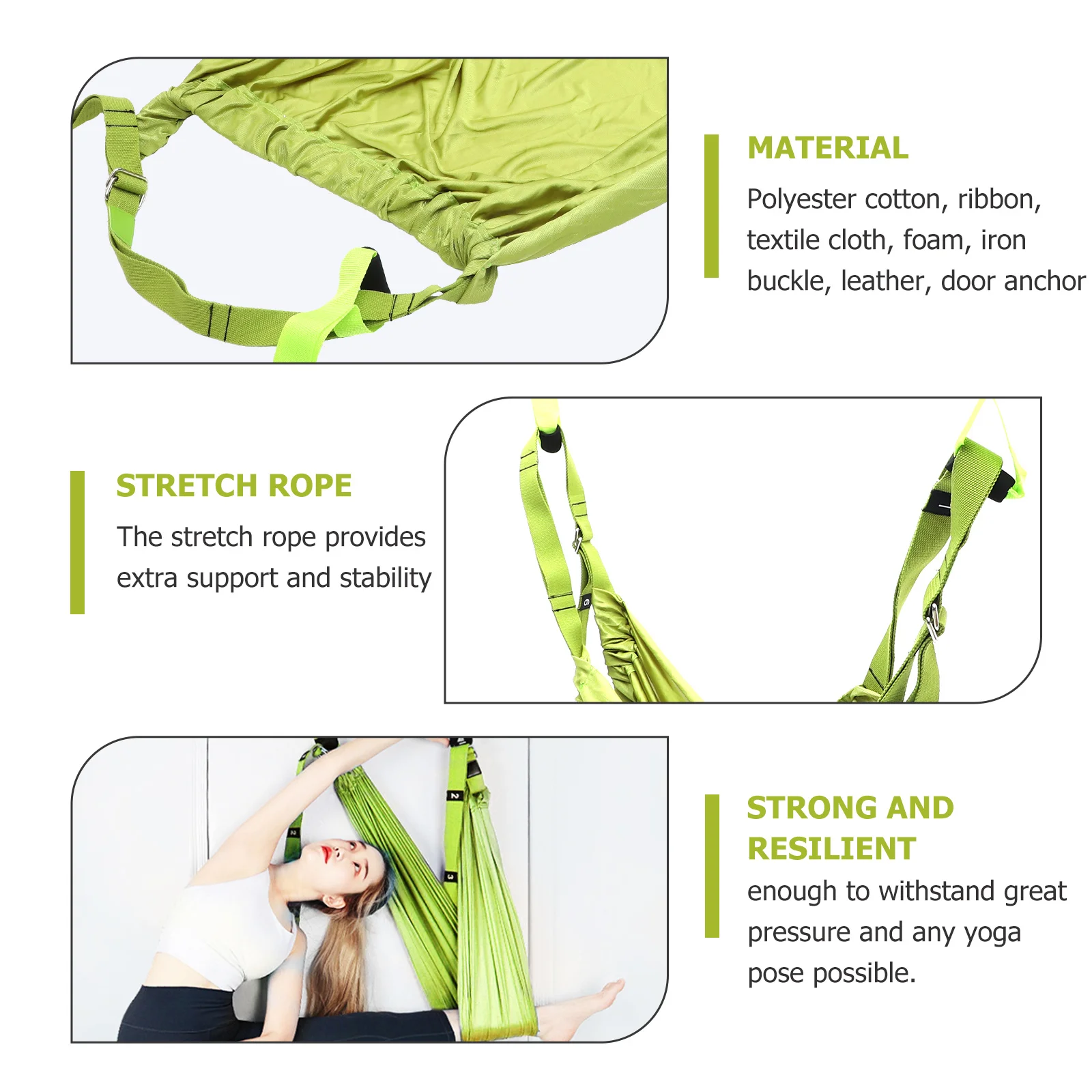 

Strap For Home Fitness Stretch Rope Aerial Yoga Hammock Support Belt Bedroom Yoga Accessories Workout Equipment