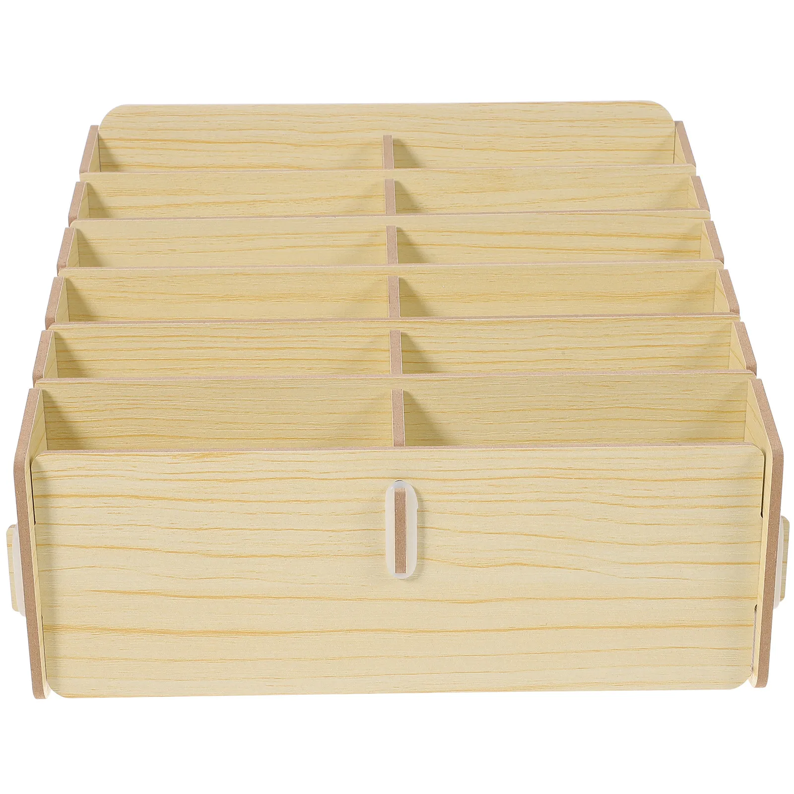 Wooden Game Cards Storage Box – Portable Multi-Grid Compact Card Sorting Tray for Gaming Cards